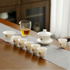 颜如玉白瓷茶具套组