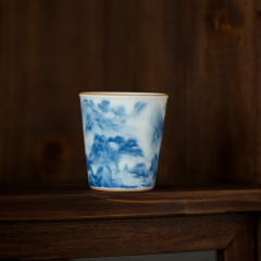 象牙白远山荡梦杯