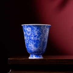 青花万花闻香杯