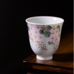 釉下五彩紫藤杯